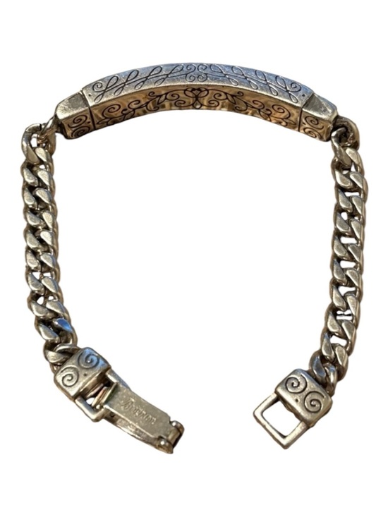 Brighton Jewelry - Brighton Sisters ID Bracelet Retired Silver-Plated Heart Link 7.75”